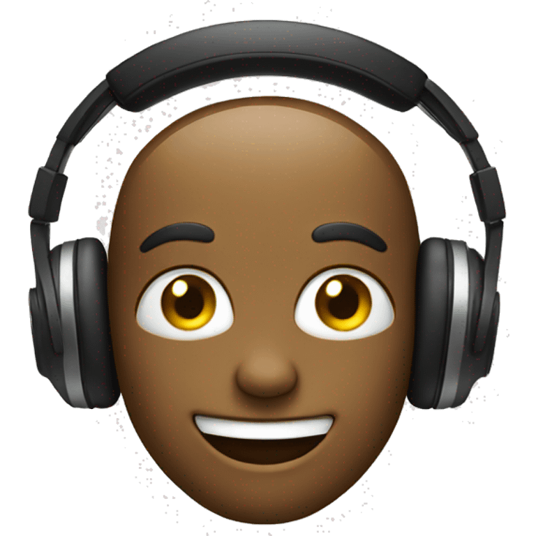 Smiley wearing headphones emoji