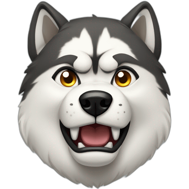 syberian husky angry emoji