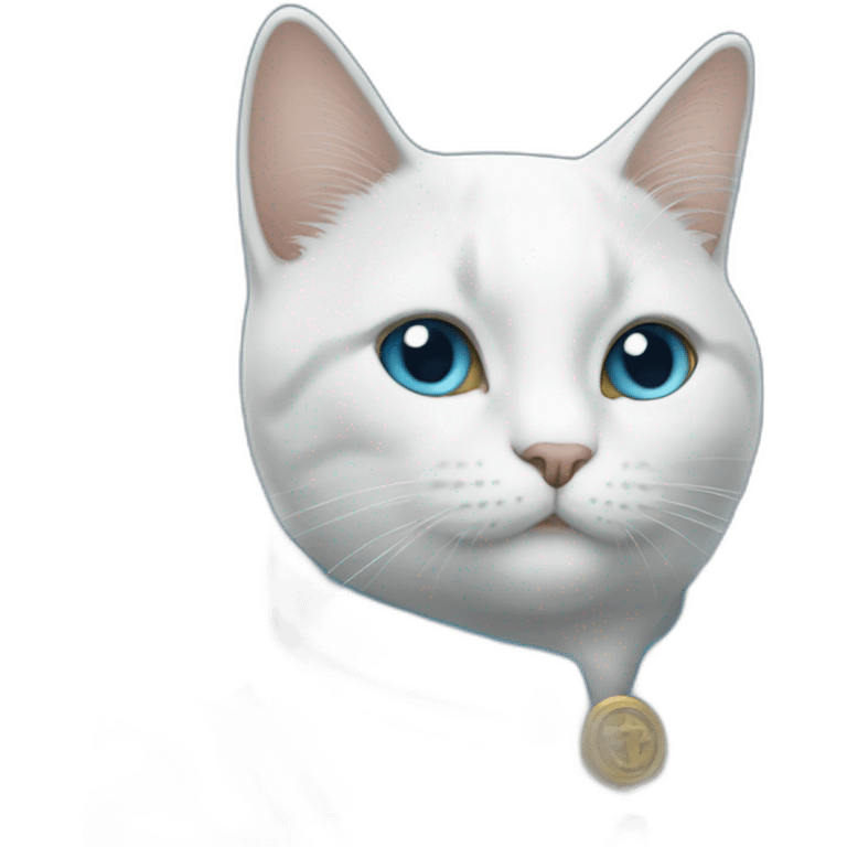 Un chat bleu emoji