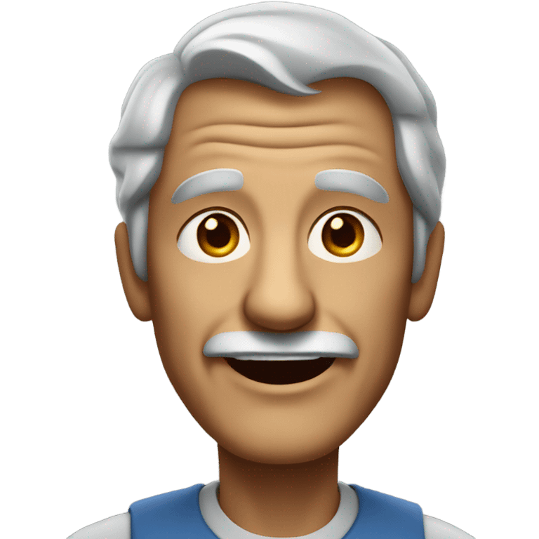 old man smiling indoors portrait emoji