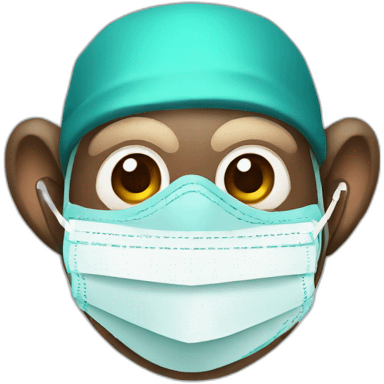 monkey face in a Medical masks emoji