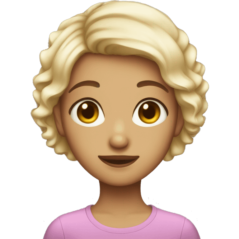 pretty short haired girl emoji