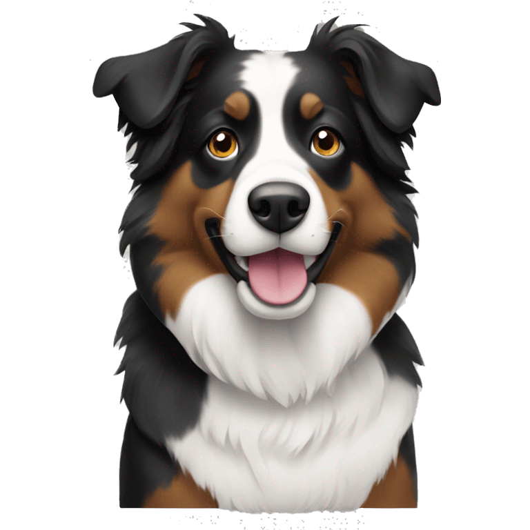 Black and white Aussie  emoji