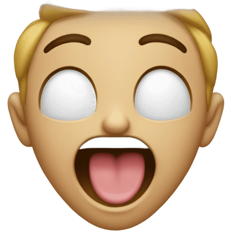 Cara sacando la lengua enfrente emoji