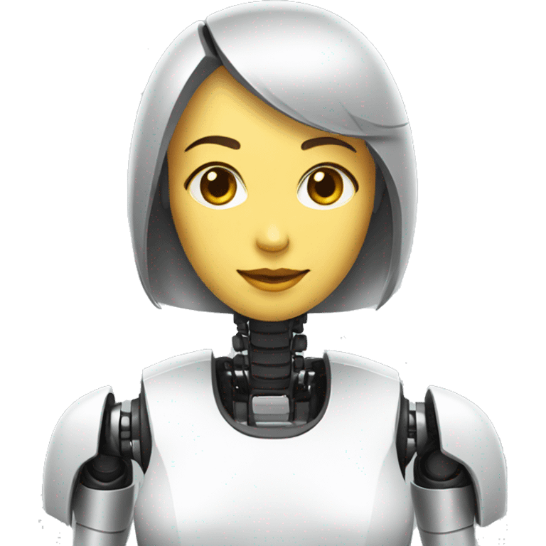 AI Female robotic emoji