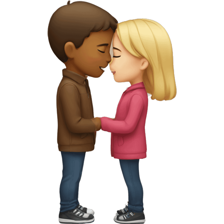 boy and girl kissing emoji