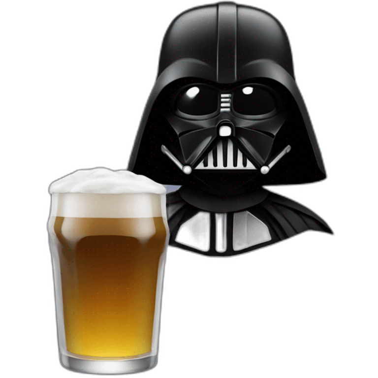 Dark vador drink a beer emoji