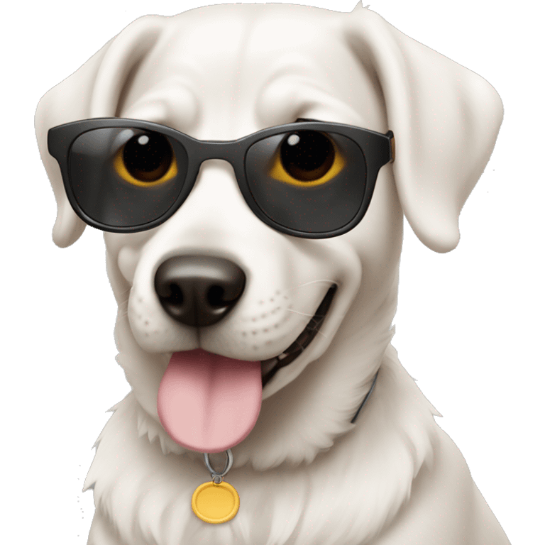 Dog wearing sunglasses ￼ emoji