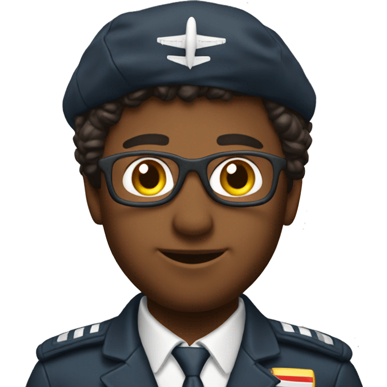 Handsome pilot emoji