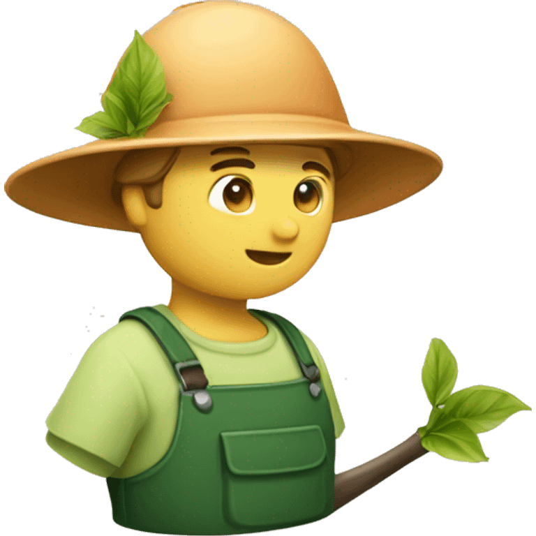 gardener pith helmet emoji