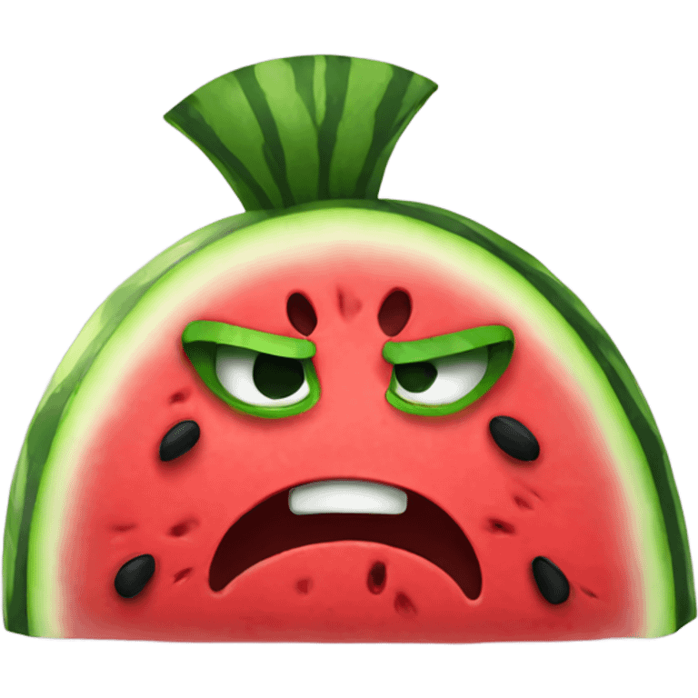 Angry watermelon  emoji