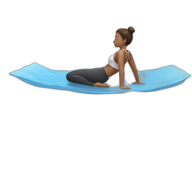 floating yoga emoji