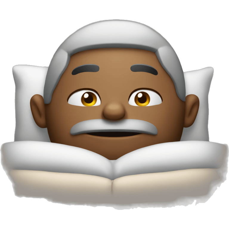 Guy high in bed emoji