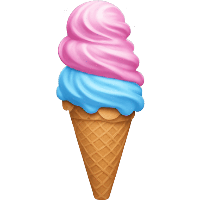 pink and blue ice cream swirl emoji