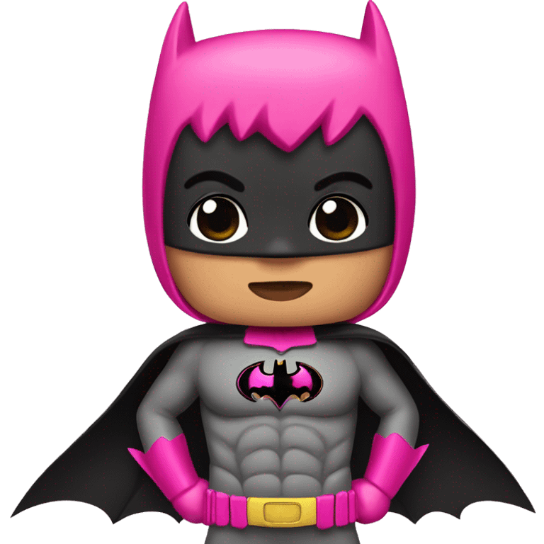 Cute pink Batman  emoji