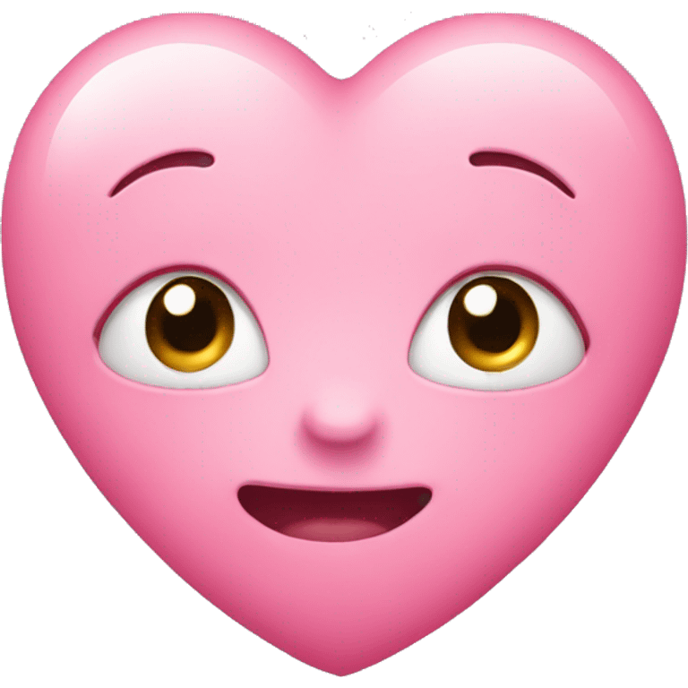 Pink heart blushing face emoji