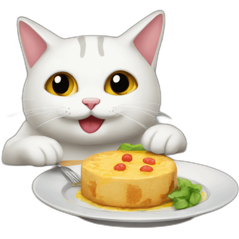 Gato pidiendo comida emoji