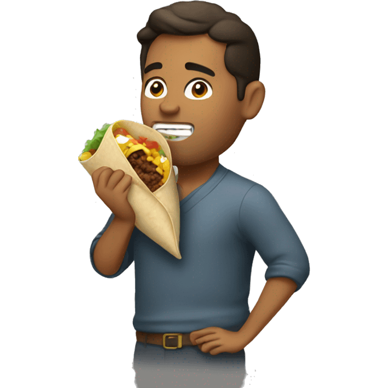 Hispanic eating a burrito  emoji