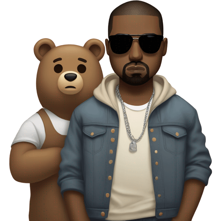 Kanye west with bear emoji