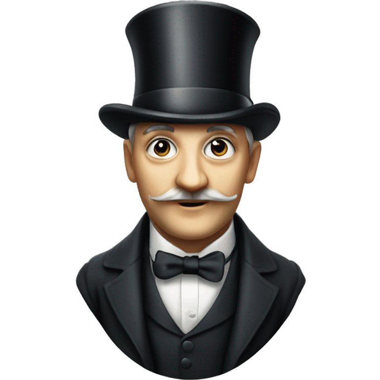 Photorealistic British gentleman in a monocle and a top hat emoji