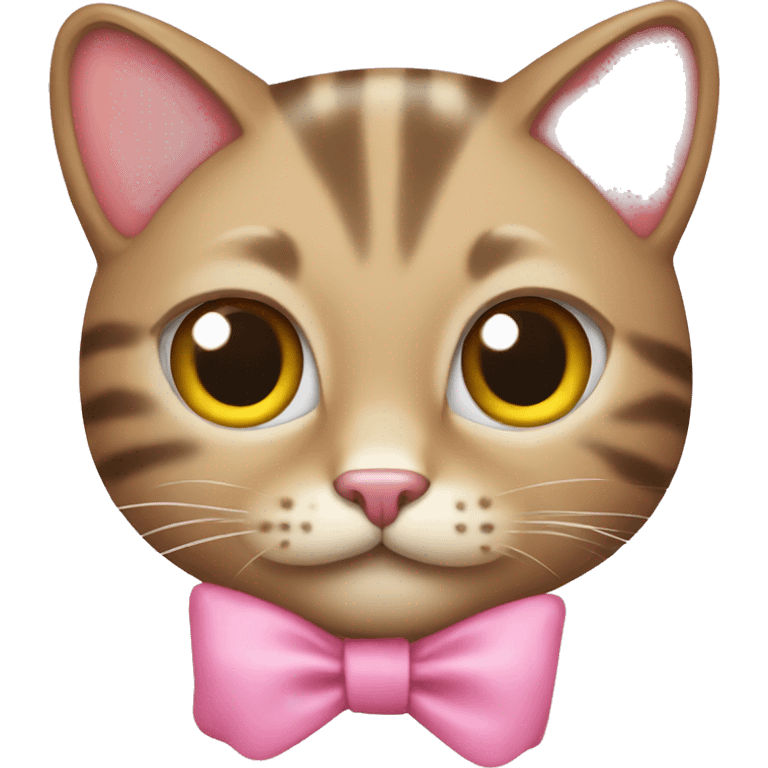 Cat with pink bow  emoji