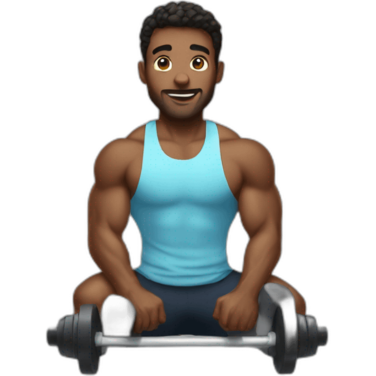 A guys doing workout emoji