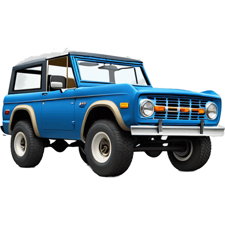 1973 Ford Bronco grey blue no top emoji