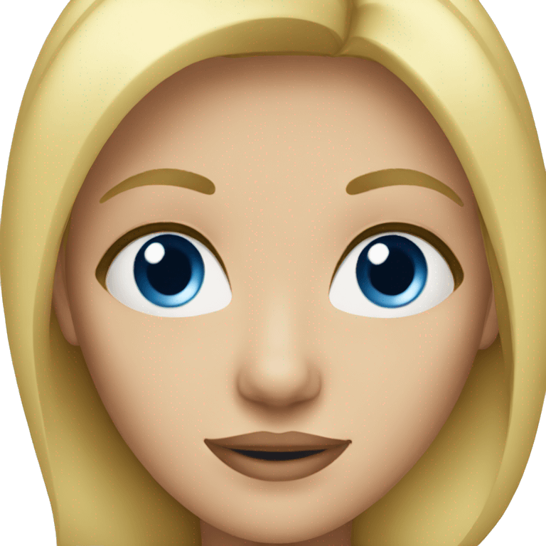 blonde woman with blue eyes emoji