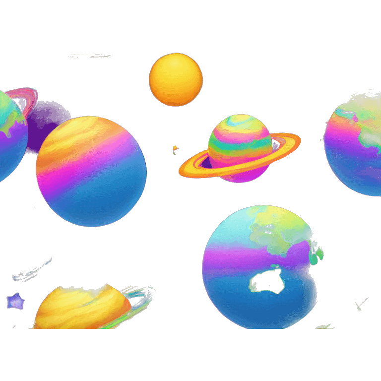 lisa frank planet emoji