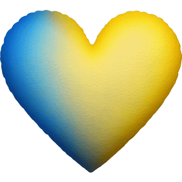 Yellow and blue ombré heart emoji