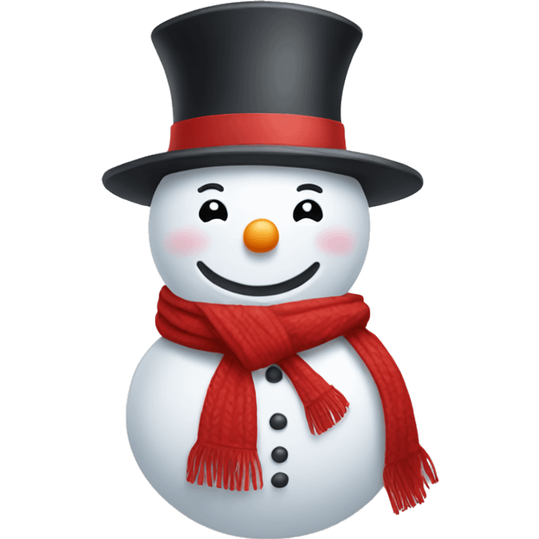 Snowman with red scarf emoji