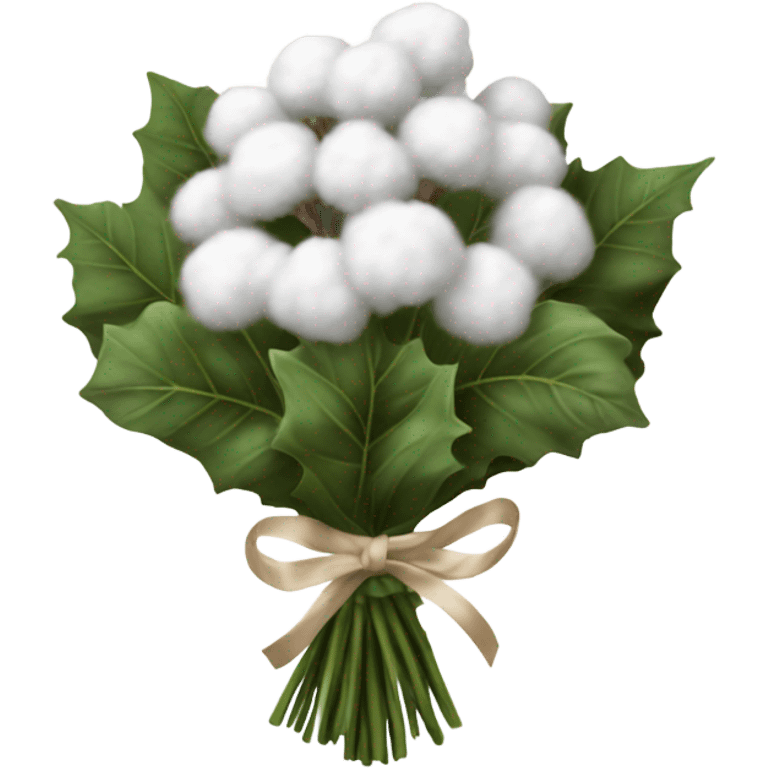 Realistic cristmas bouquet with Cotton emoji