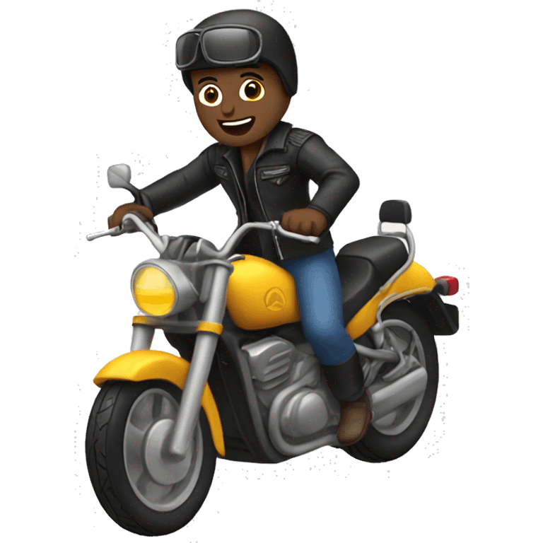 Me riding a motorcycle  emoji