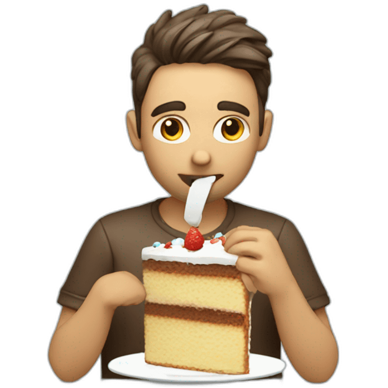 programmer eating cake emoji