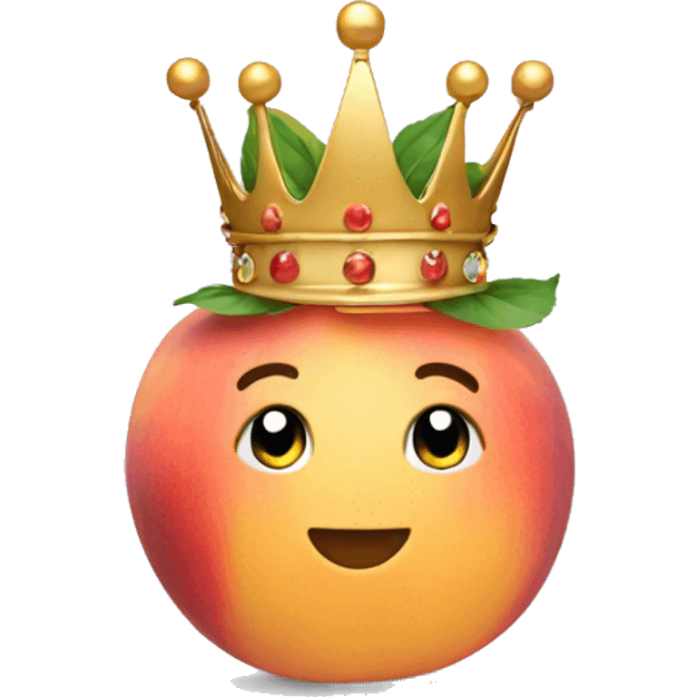 peach with crown on head emoji