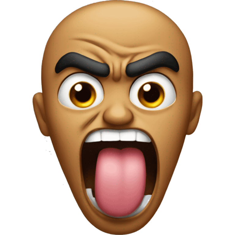 Angry tongue emoji