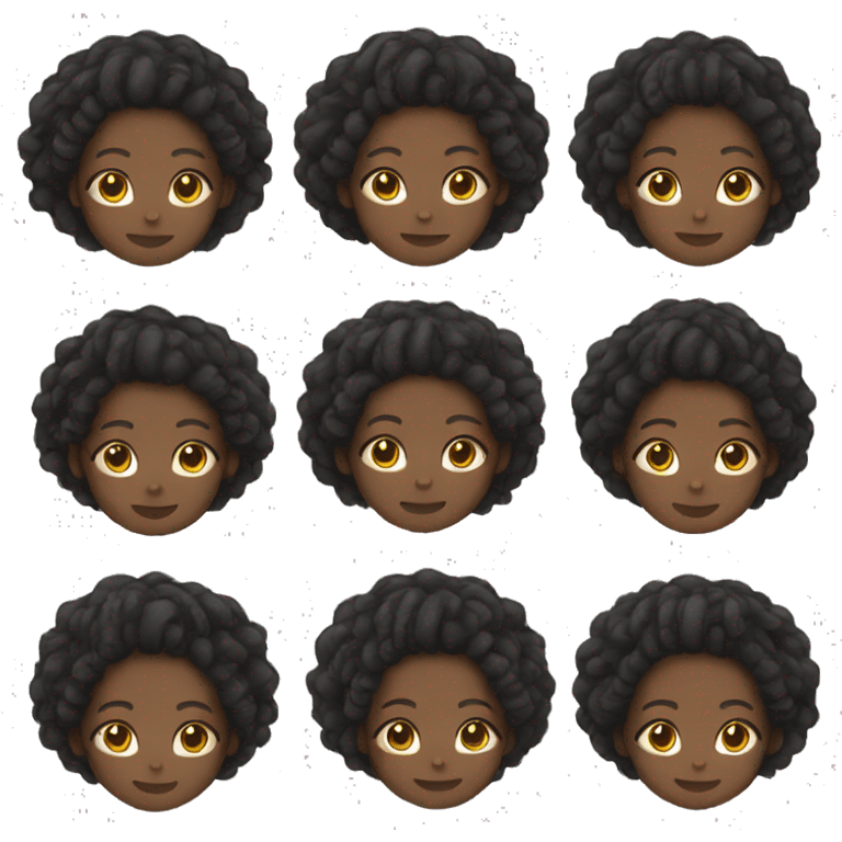 Black girl with locs emoji