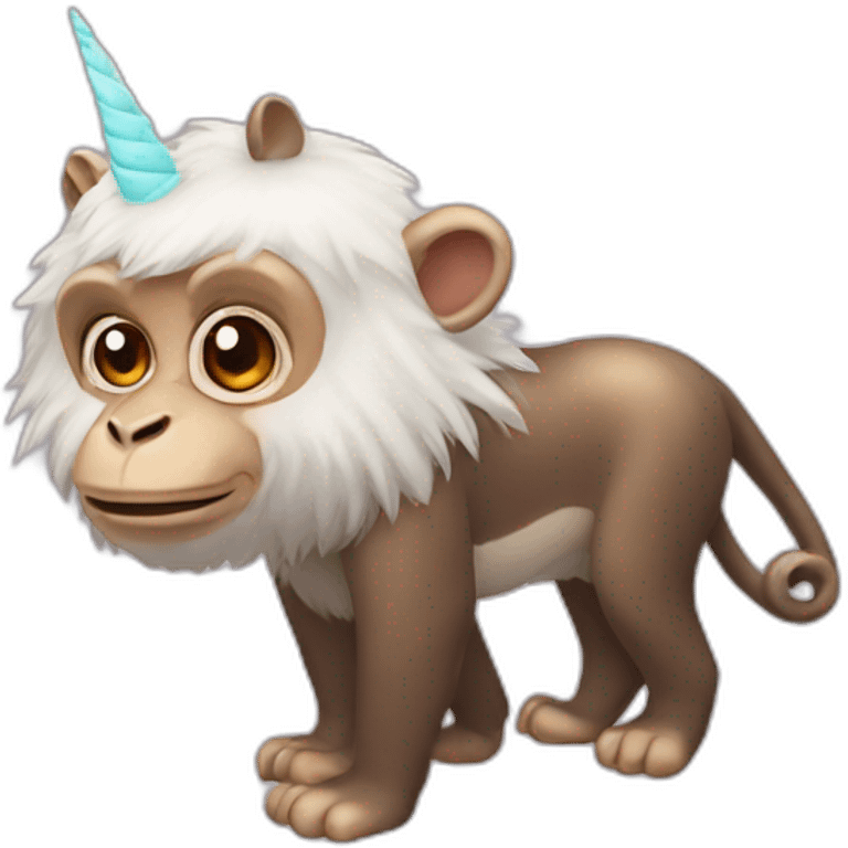 Monkey with a unicorn emoji