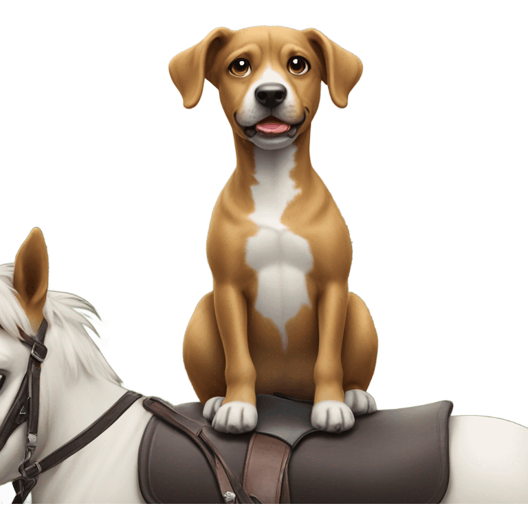 dog riding horse  emoji