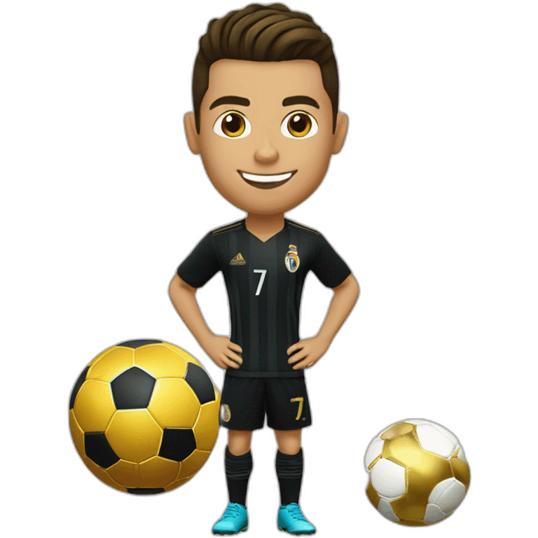 Cr7 avec le ballon d’or emoji