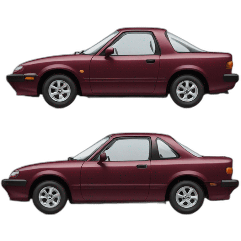 Car Mazda Three maroon emoji