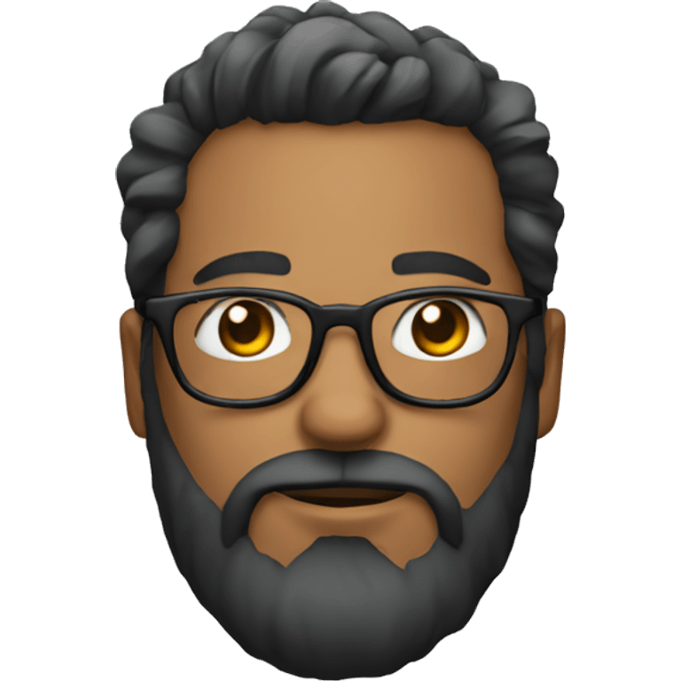 Bearded person majestic with glasses emoji