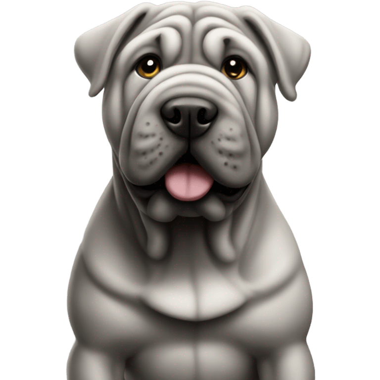 Silver shar pei emoji