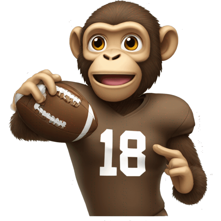 Monkey throwing a football  emoji