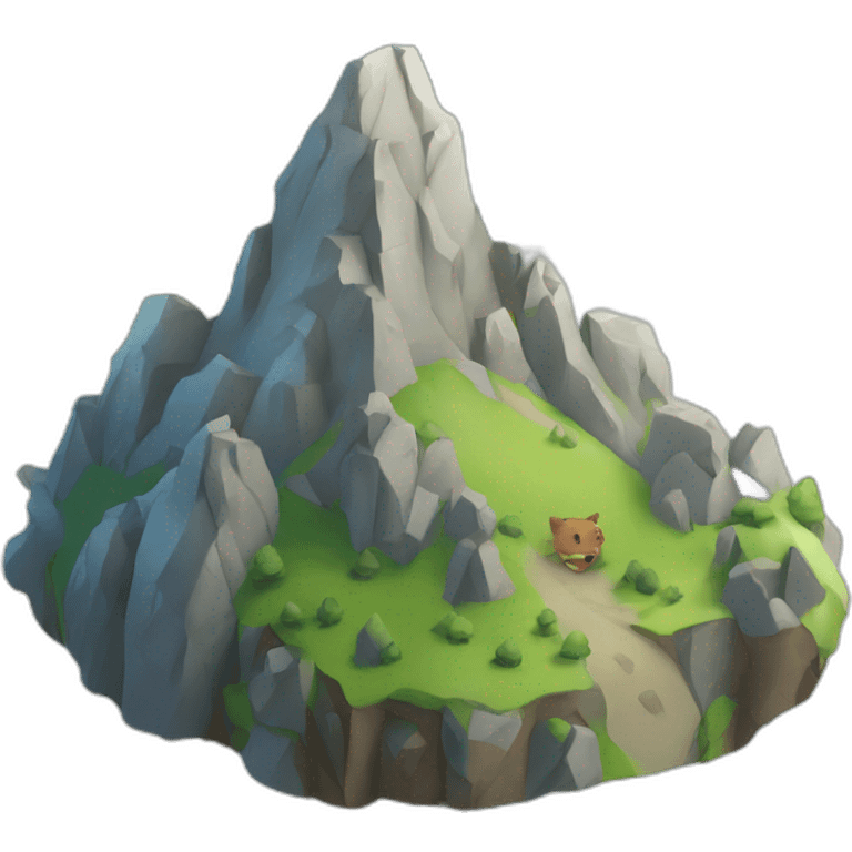 chat sur une montagne emoji