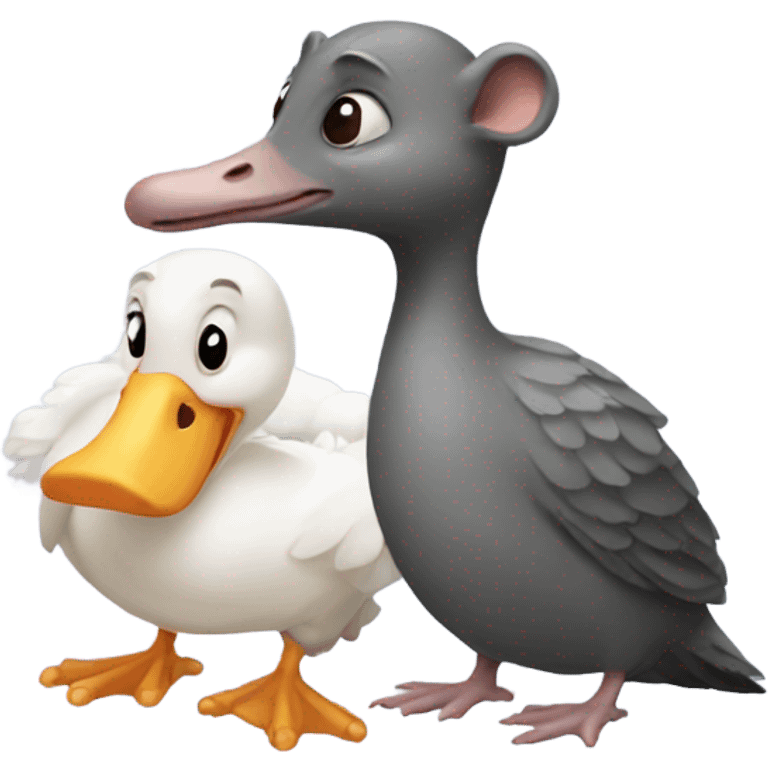 Rat and goose emoji