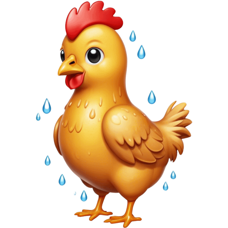 Chicken that is wet emoji