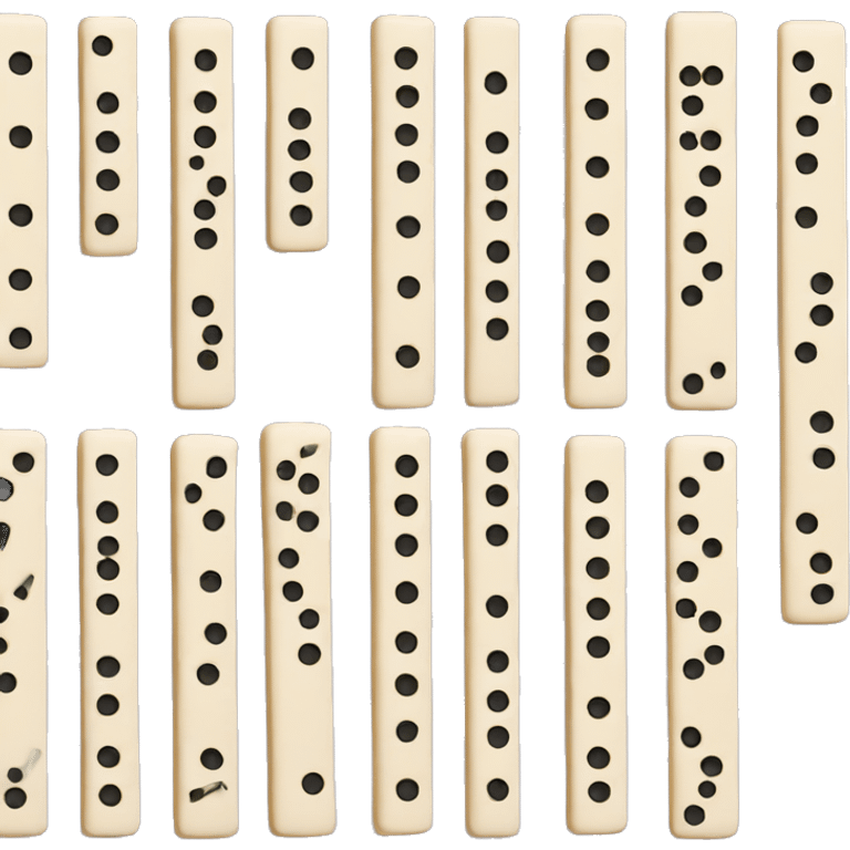 line of dominos falling emoji