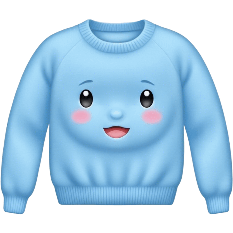 Baby blue cashmere sweater emoji