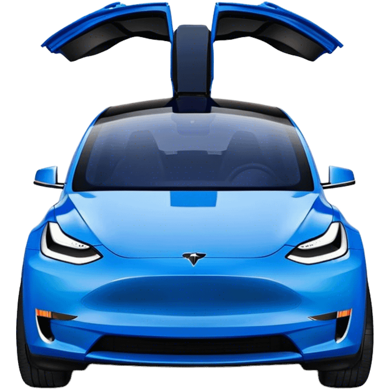 Tesla Model Y - Tesla (Model Year: 2022) (Iconic colour: Blue) emoji